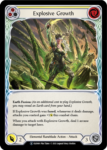 Explosive Growth (Yellow) [U-ELE068] Unlimited Rainbow Foil - Duel Kingdom