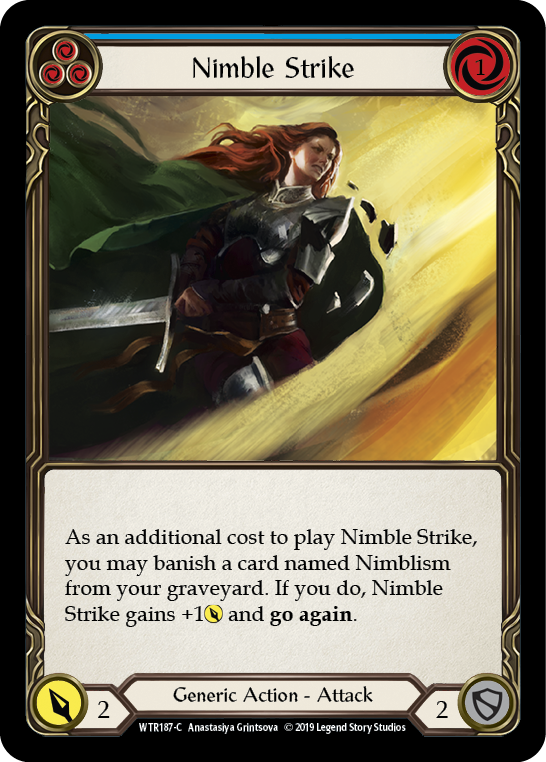 Nimble Strike (Blue) [WTR187-C] Alpha Print Rainbow Foil - Duel Kingdom