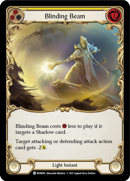 Blinding Beam (Yellow) (Rainbow Foil) [MON085-RF] 1st Edition Rainbow Foil - Duel Kingdom