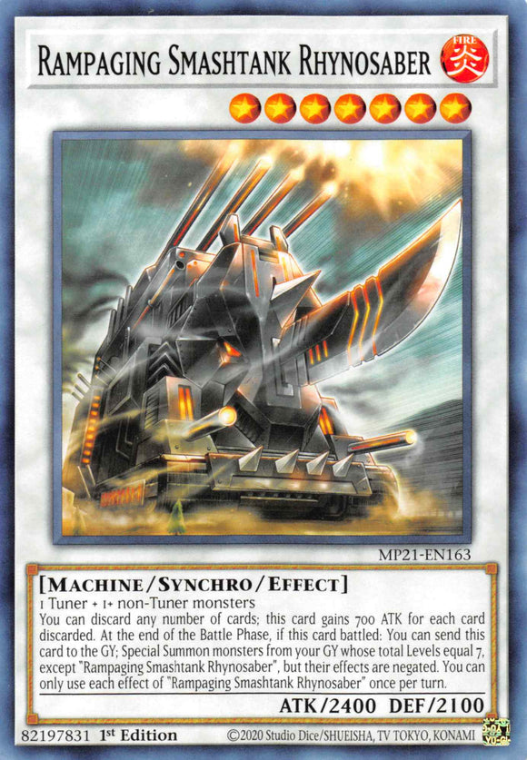 Rampaging Smashtank Rhynosaber [MP21-EN163] Common - Duel Kingdom