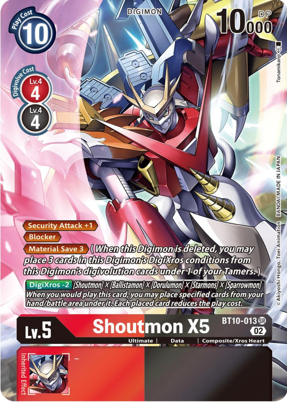 Shoutmon X5 (Alternate Art) [BT10-013] [Xros Encounter] Foil