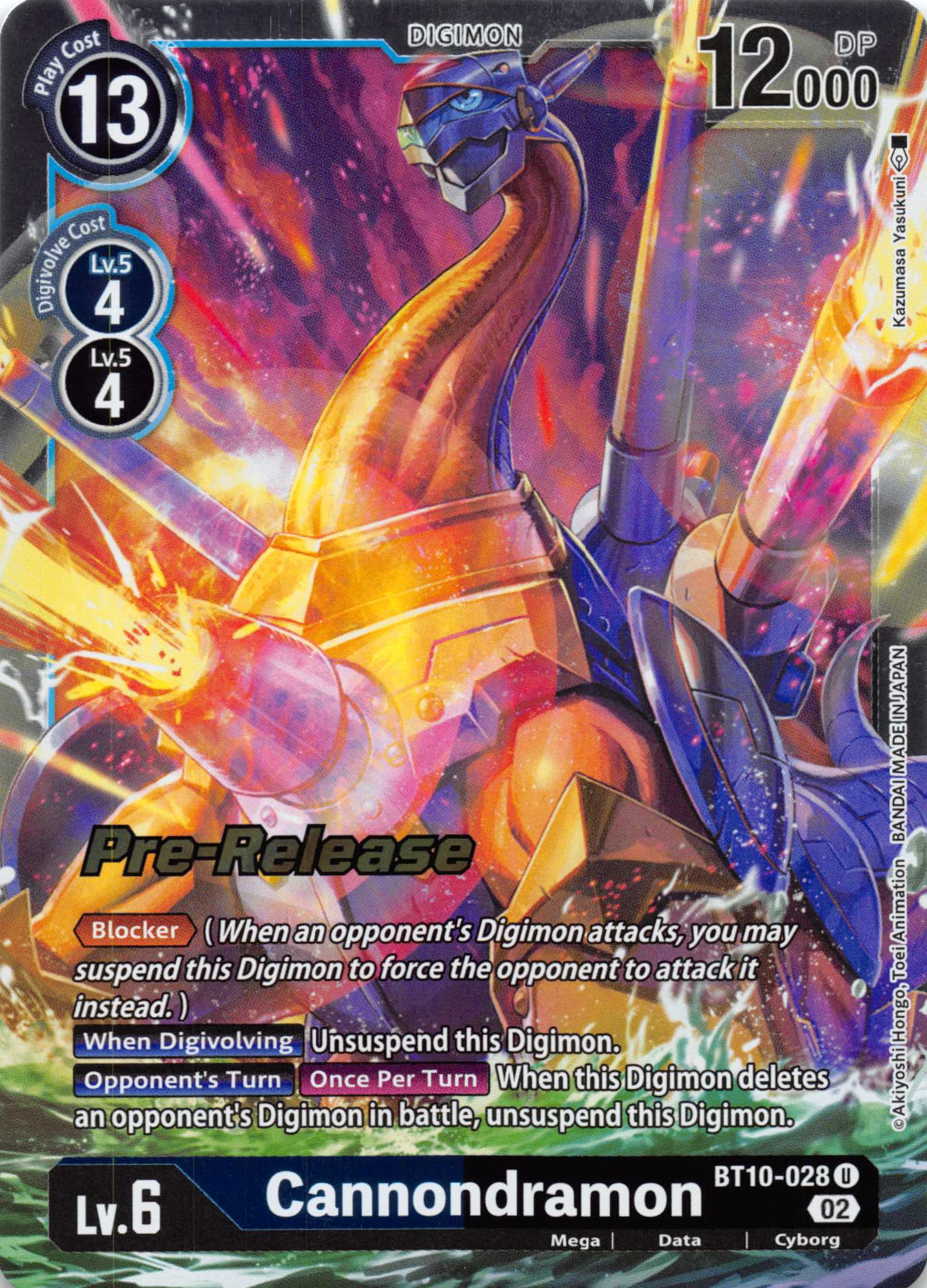 Cannondramon [BT10-028] [Xros Encounter Pre-Release Cards] Foil