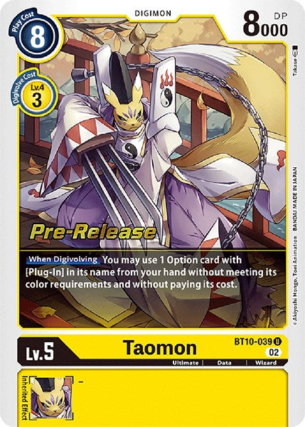 Taomon [BT10-039] [Xros Encounter Pre-Release Cards] Normal