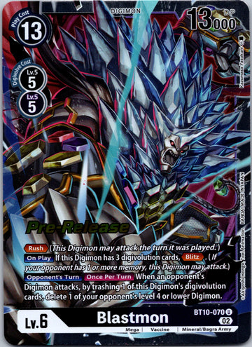 Blastmon [BT10-070] [Xros Encounter Pre-Release Cards] Foil
