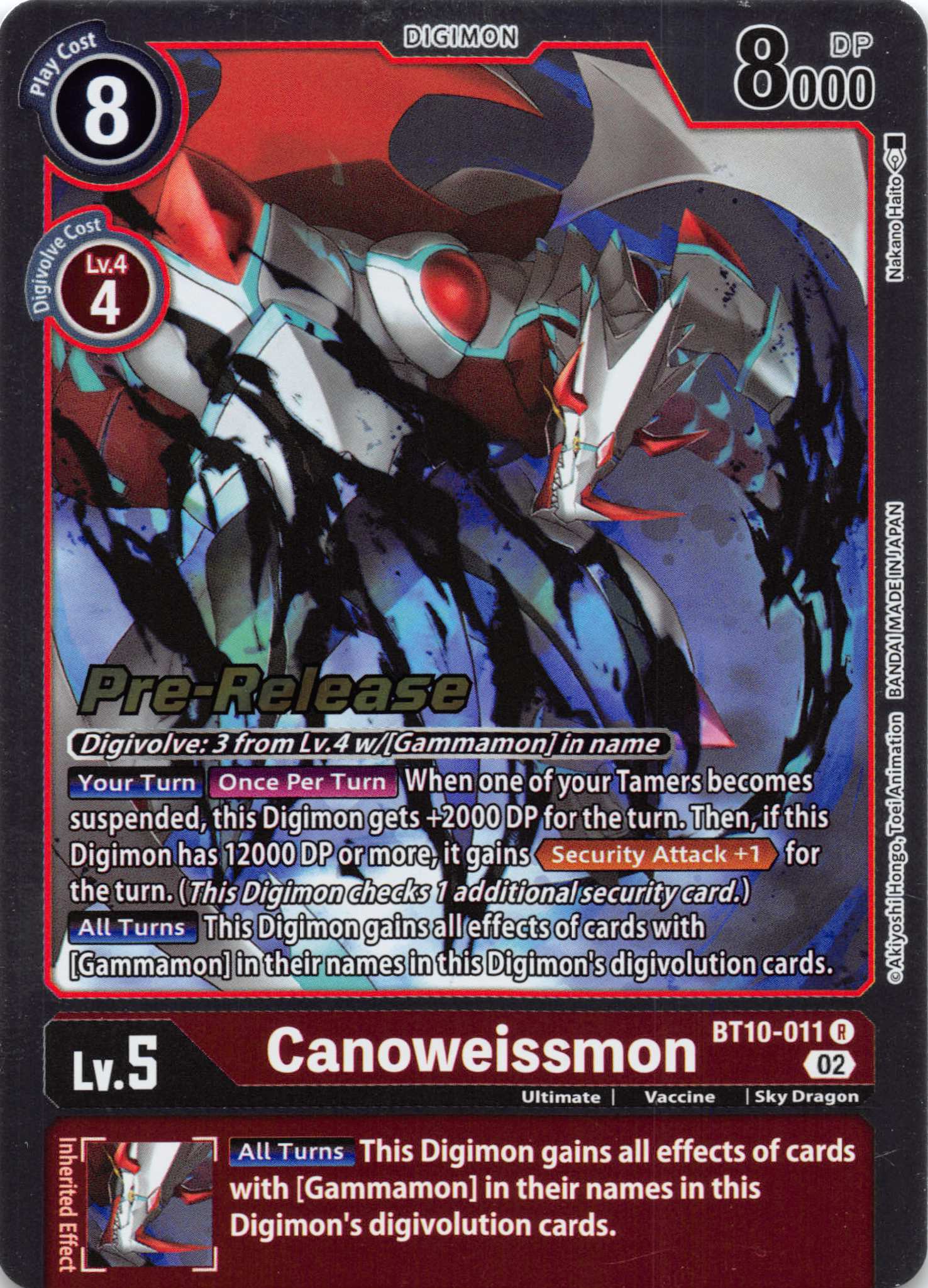 Canoweissmon [BT10-011] [Xros Encounter Pre-Release Cards] Normal