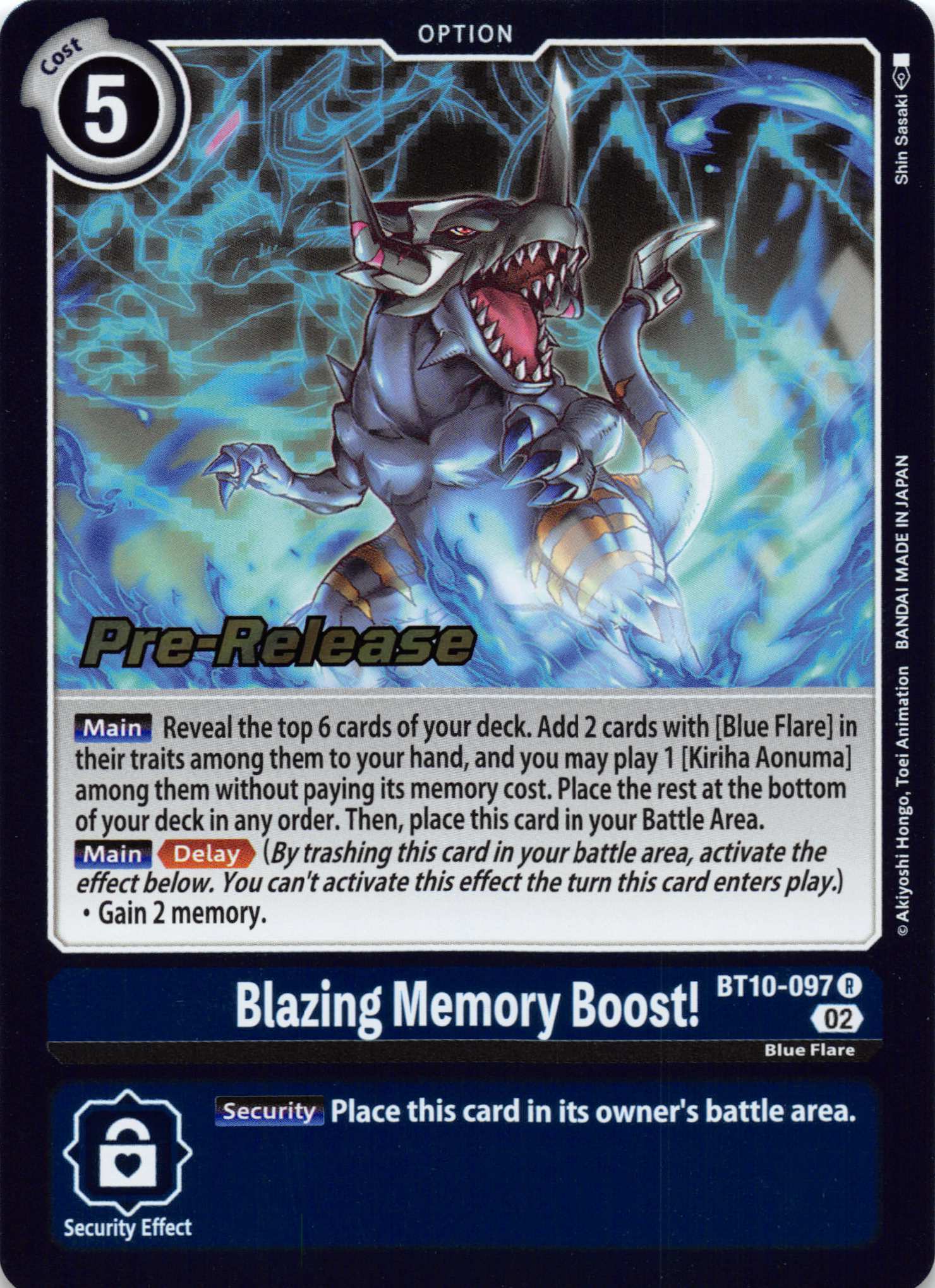 Blazing Memory Boost! [BT10-097] [Xros Encounter Pre-Release Cards] Foil
