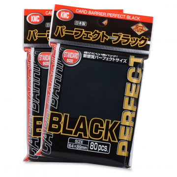 80ct KMC Perfect Size Black Standard Size Deck Protectors - Duel Kingdom
