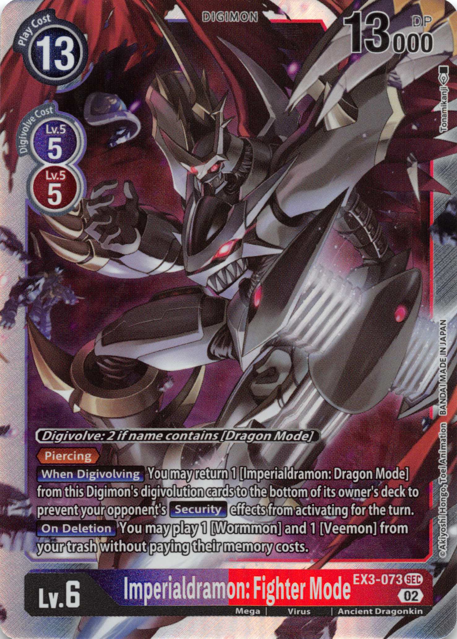 Imperialdramon: Fighter Mode [EX3-073] [Draconic Roar] Foil