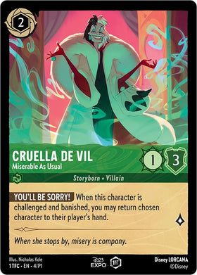 Cruella de Vil - Miserable As Usual 004 (D23 Promos) Holofoil