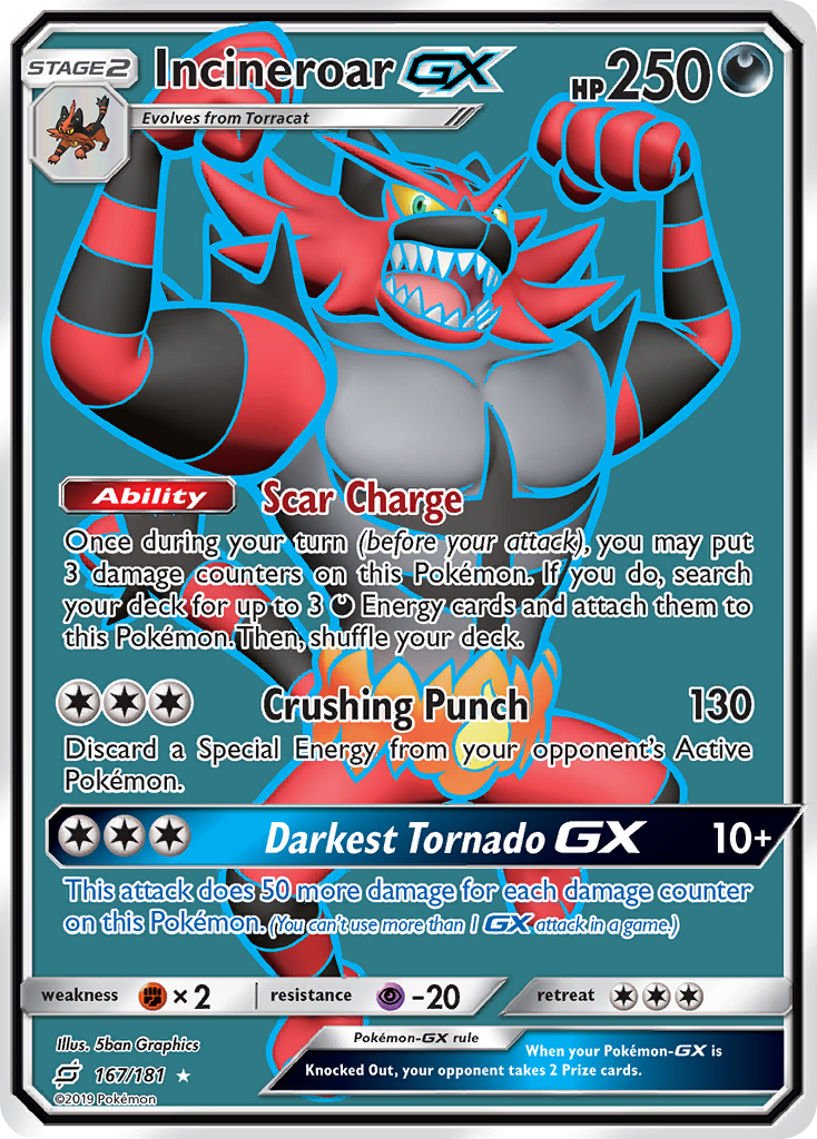 Incineroar GX (167/181) [Sun & Moon: Team Up] - Duel Kingdom