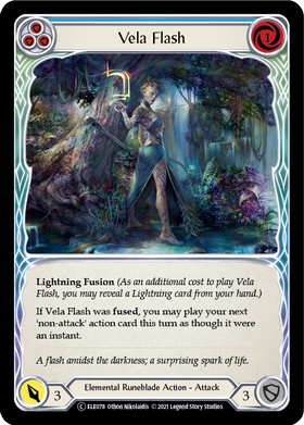 Vela Flash (Blue) [U-ELE078] Unlimited Rainbow Foil - Duel Kingdom