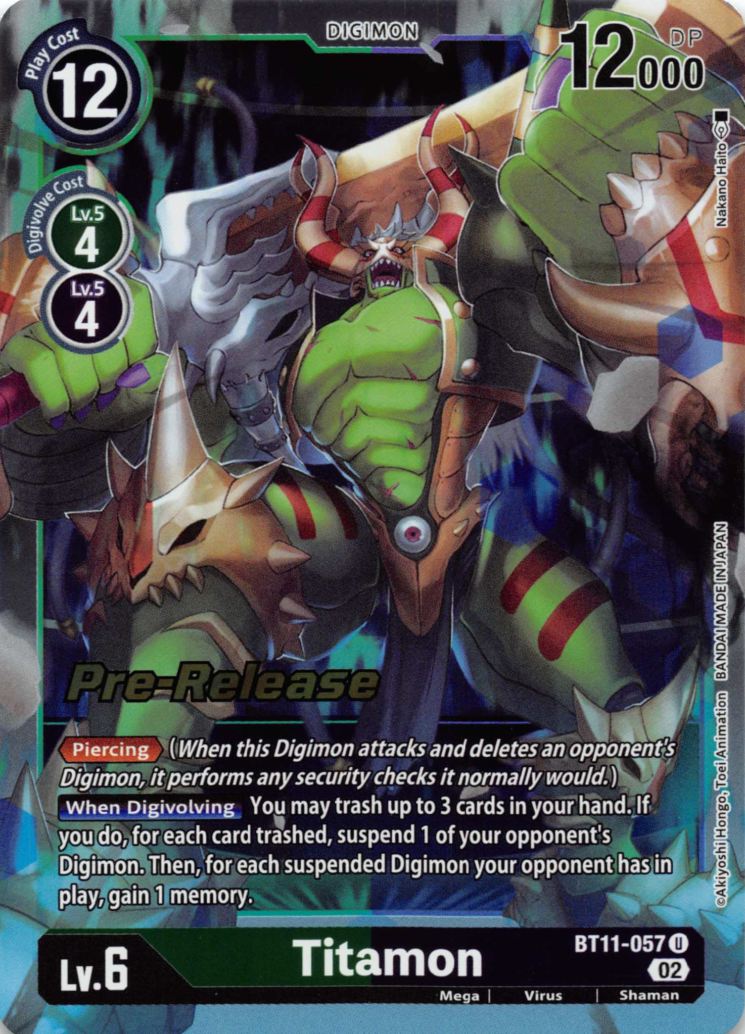 Titamon [BT11-057] [Dimensional Phase Pre-Release Cards] Normal