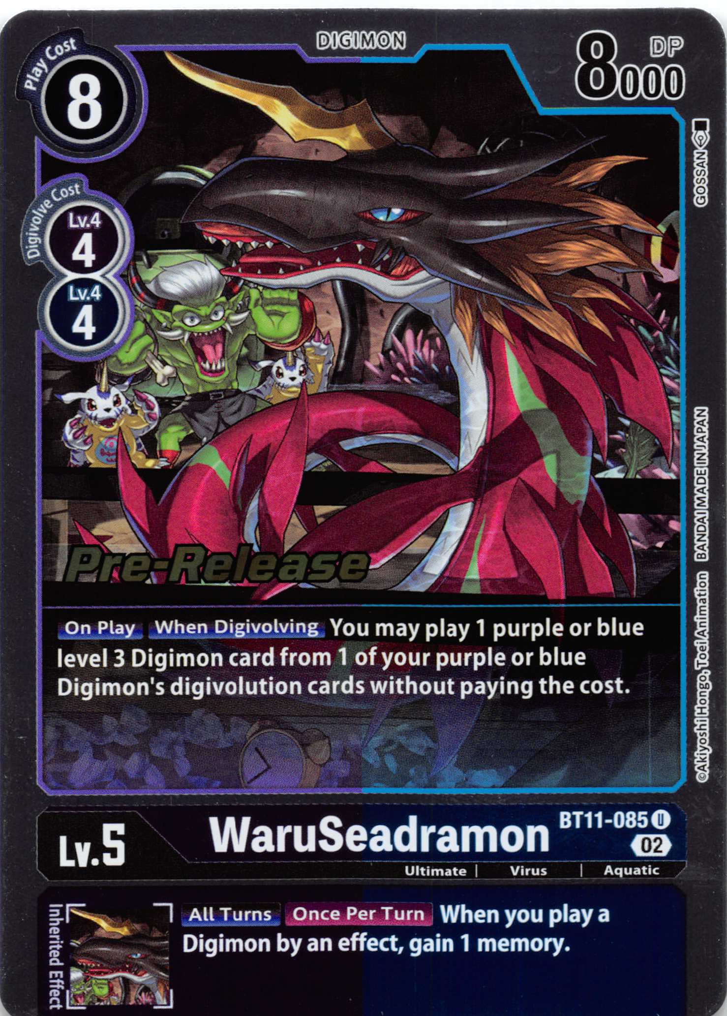 WaruSeadramon [BT11-085] [Dimensional Phase Pre-Release Cards] Normal