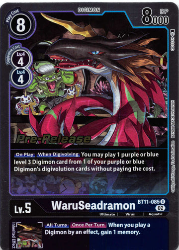 WaruSeadramon [BT11-085] [Dimensional Phase Pre-Release Cards] Foil