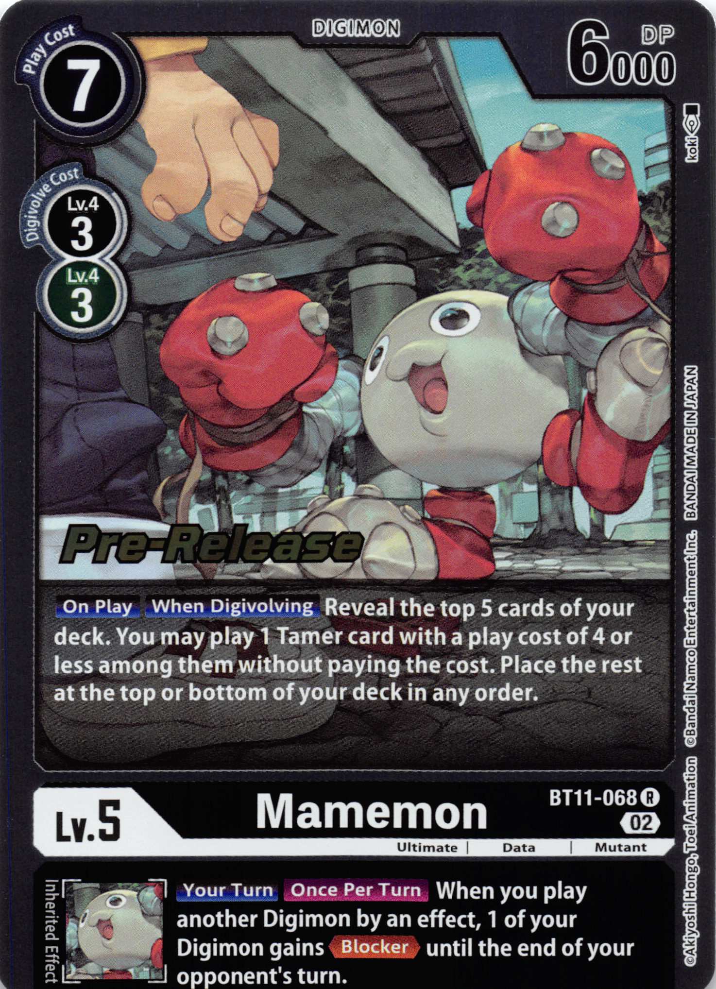 Mamemon [BT11-068] [Dimensional Phase Pre-Release Cards] Foil