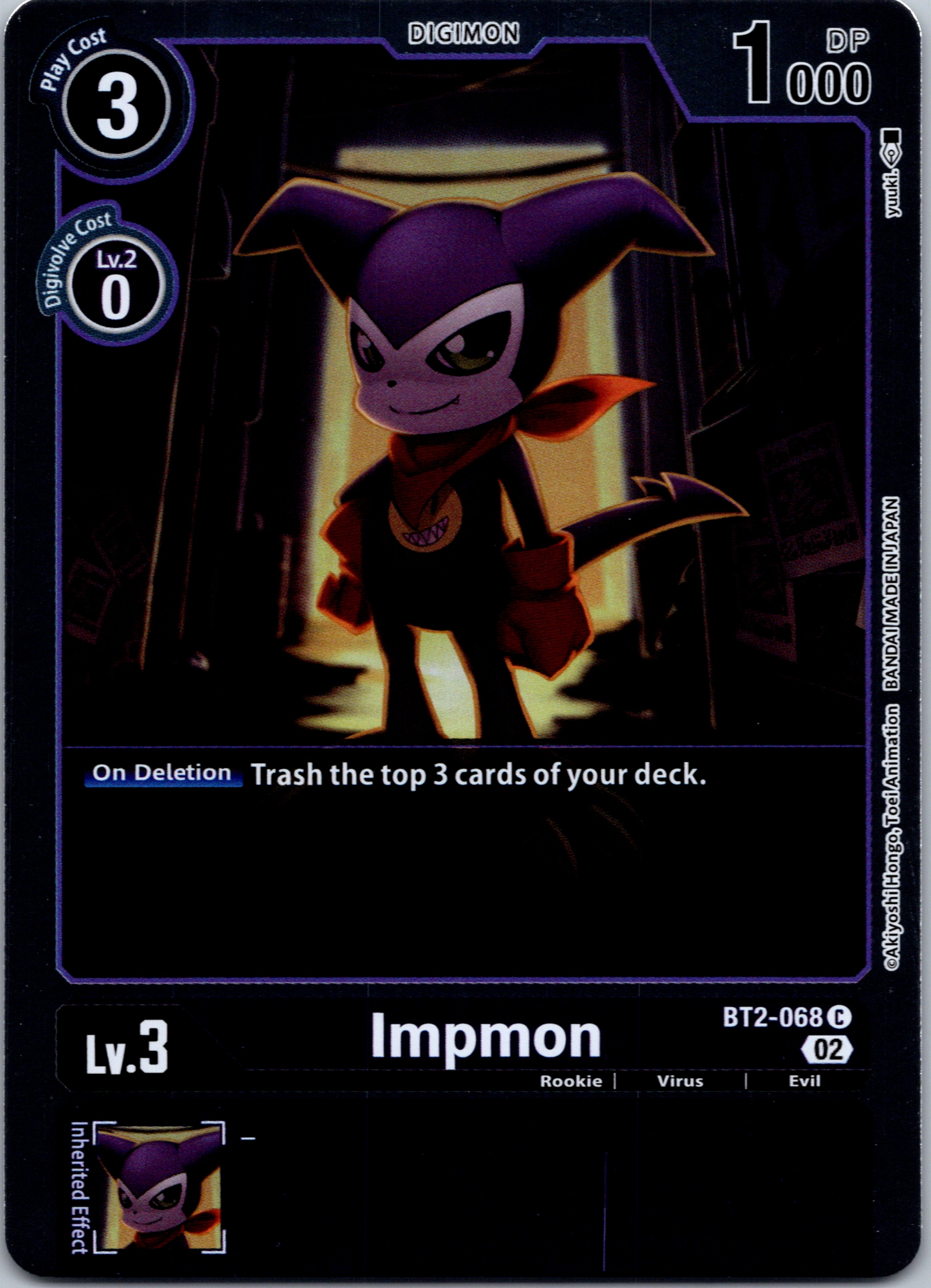 Impmon - BT2-068 (Alternate Art) [BT2-068] [Starter Deck 14: Beelzemon Advanced Deck Set] Foil