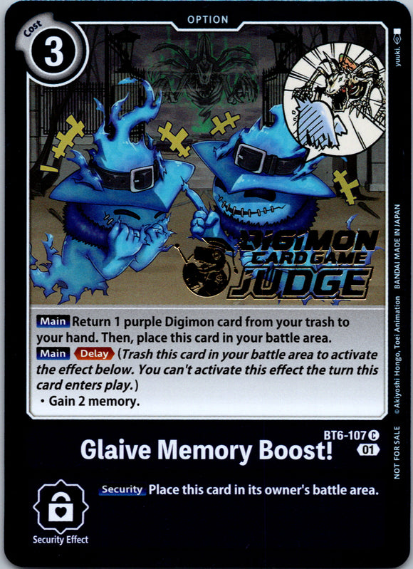 Glaive Memory Boost! (Judge Pack 3) [BT6-107] [Double Diamond] Foil