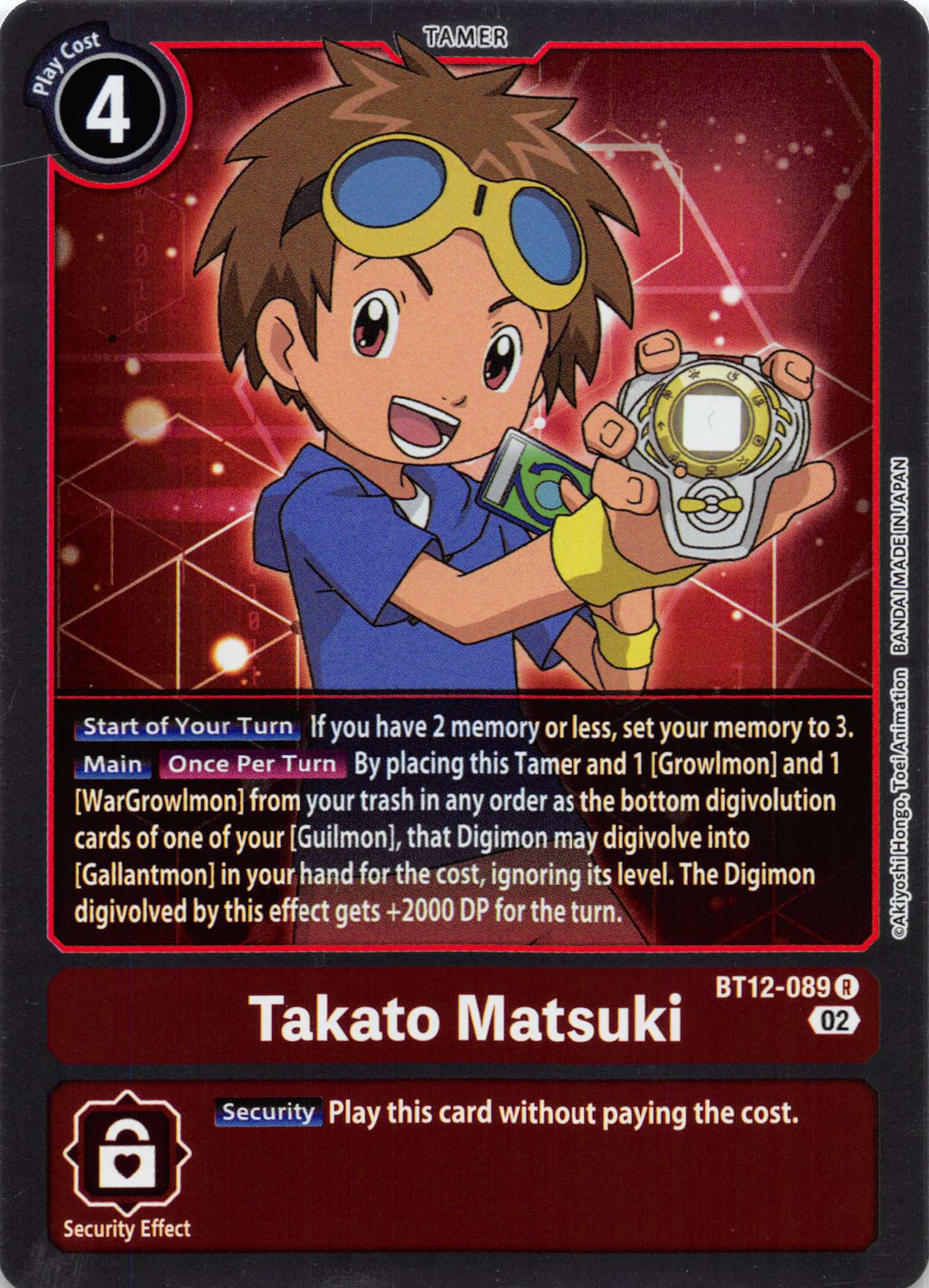 Takato Matsuki [BT12-089] [Across Time] Foil