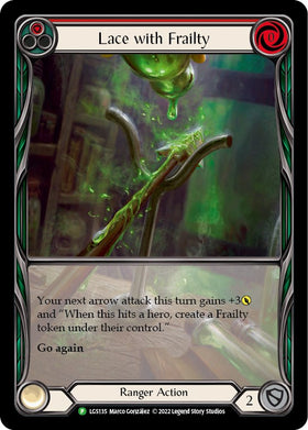 Lace with Frailty (Red) - LGS135 [LGS135] [Flesh and Blood: Promo Cards] Rainbow Foil