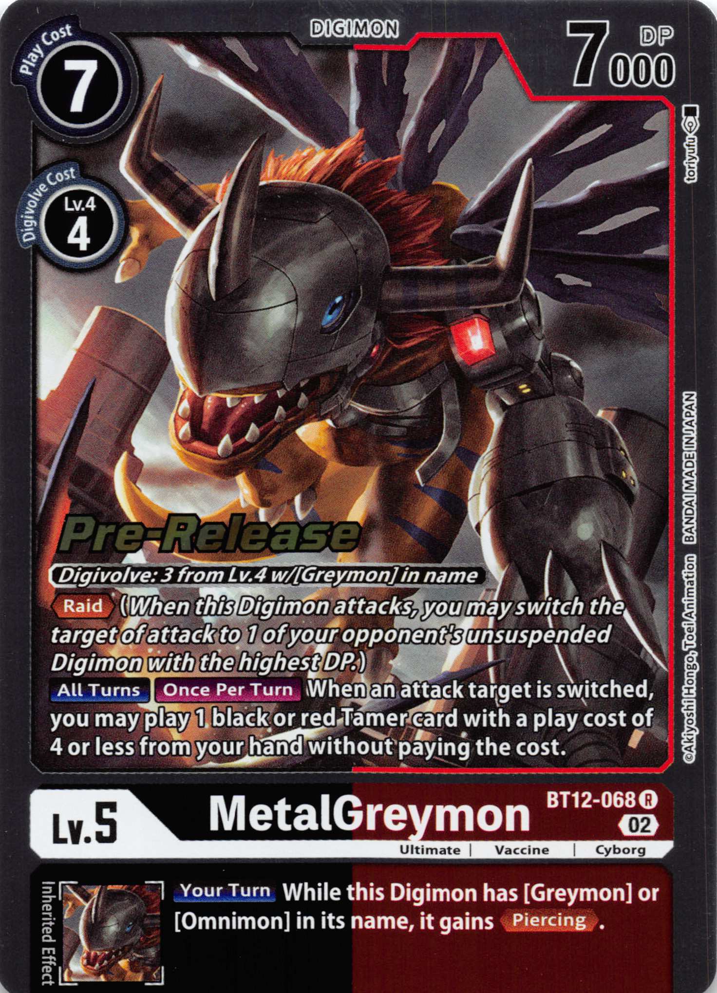 MetalGreymon [BT12-068] [Across Time Pre-Release Cards] Foil