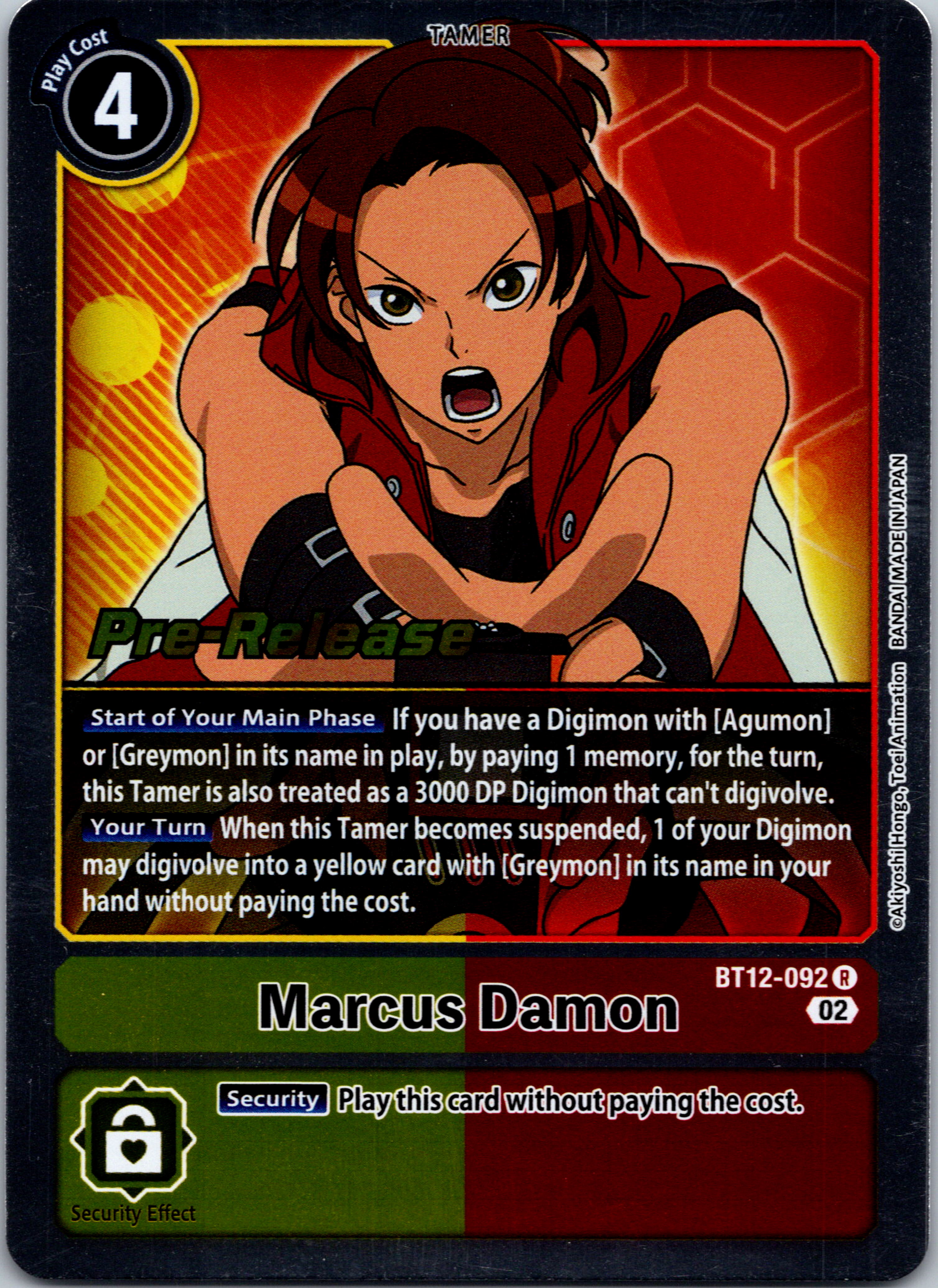 Marcus Damon [BT12-092] [Across Time Pre-Release Cards] Foil