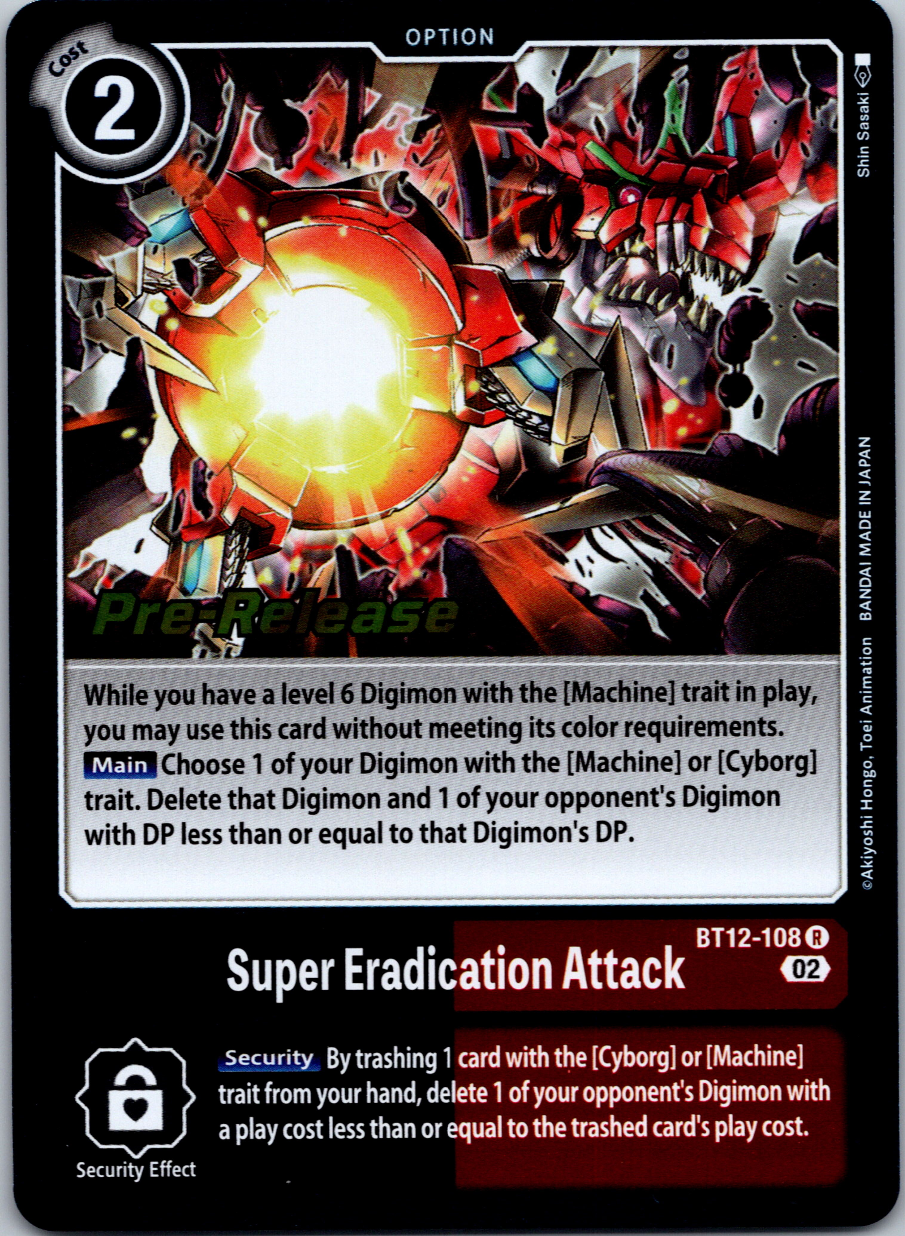 Super Eradication Attack [BT12-108] [Across Time Pre-Release Cards] Foil