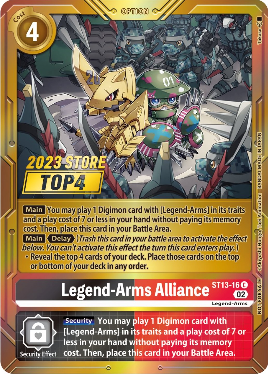 Legend-Arms Alliance (2023 Store Top 4) [ST13-16] [Starter Deck 13: Ragnaloardmon] Foil