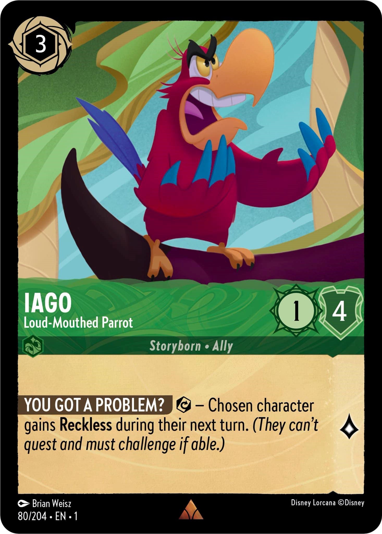 Iago - Loud-Mouthed Parrot 80/204 (The First Chapter) Cold Foil