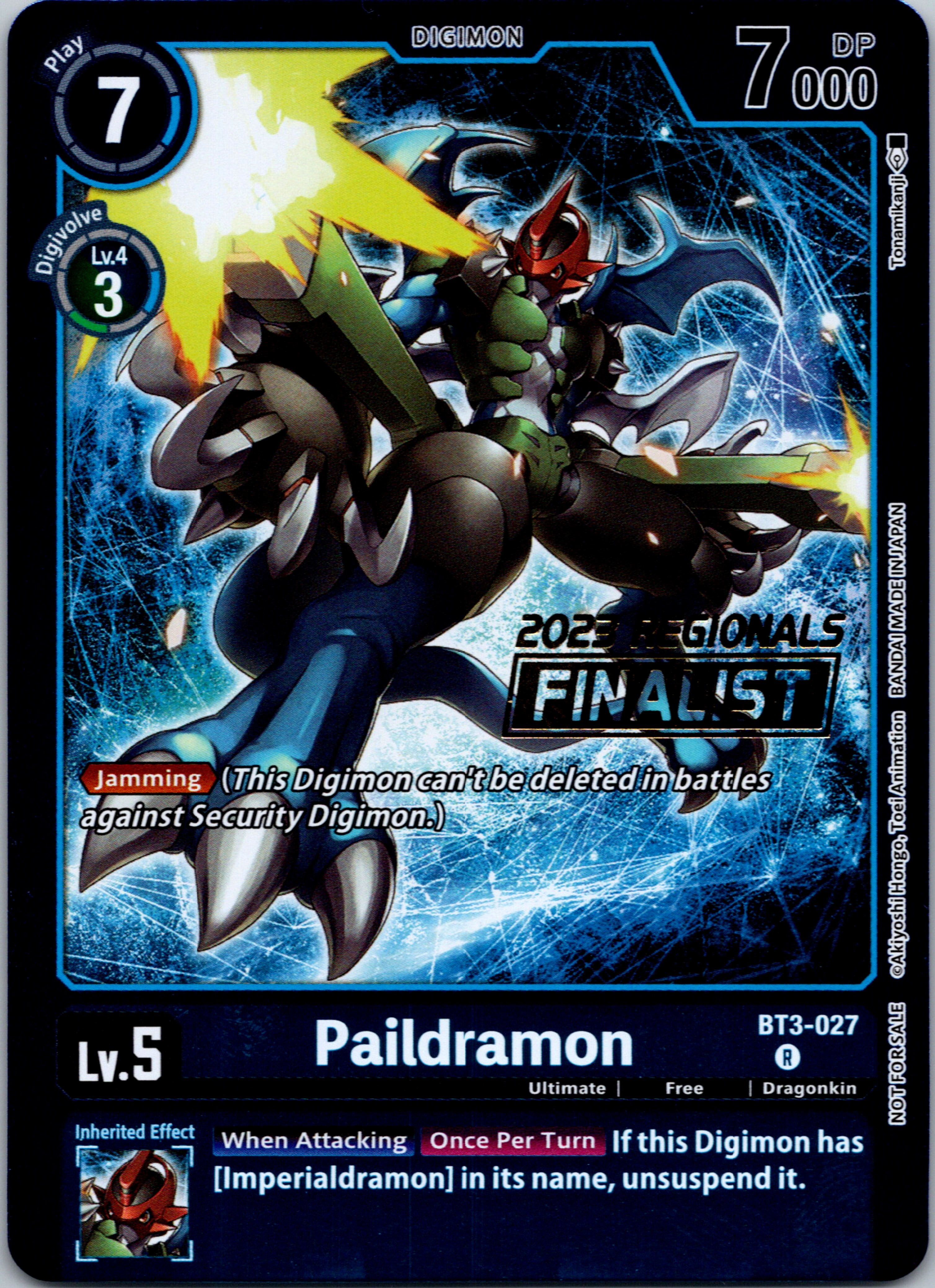 Paildramon (2023 Regionals Finalist) [BT3-027] [Release Special Booster] Foil