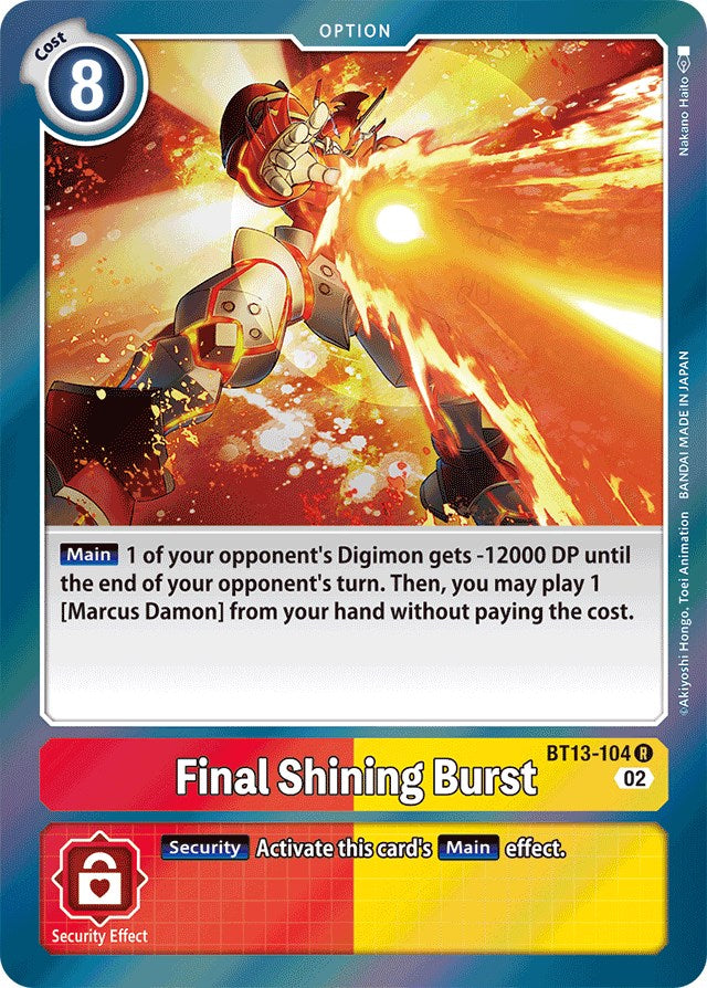 Final Shining Burst [BT13-104] [Versus Royal Knights] Foil