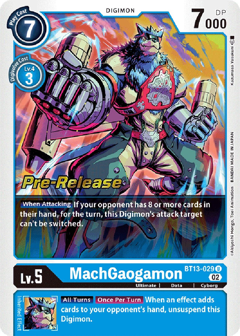 MachGaogamon [BT13-029] [Versus Royal Knights Pre-Release Cards] Foil