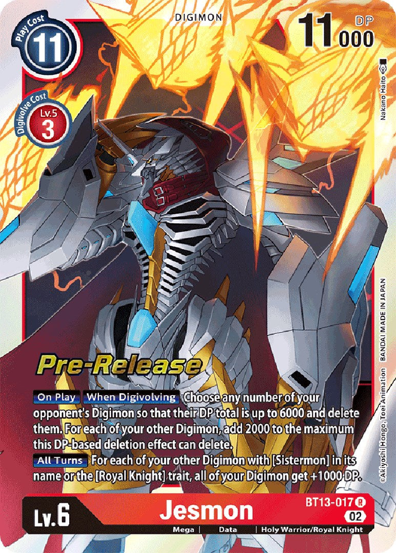 Jesmon [BT13-017] [Versus Royal Knights Pre-Release Cards] Foil