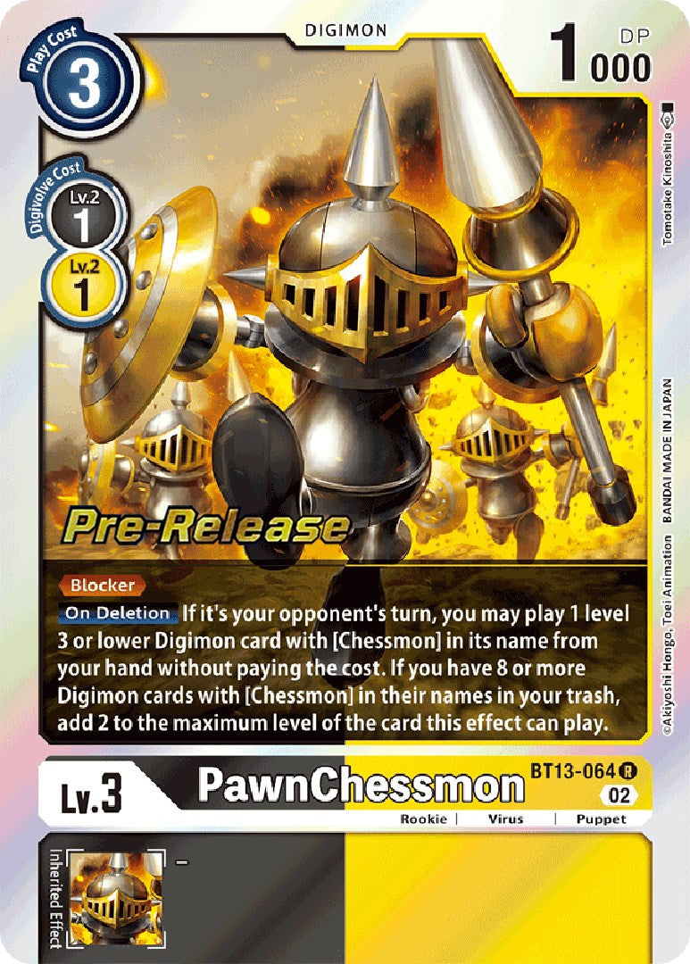 PawnChessmon - BT13-064 [BT13-064] [Versus Royal Knight Booster Pre-Release Cards] Foil