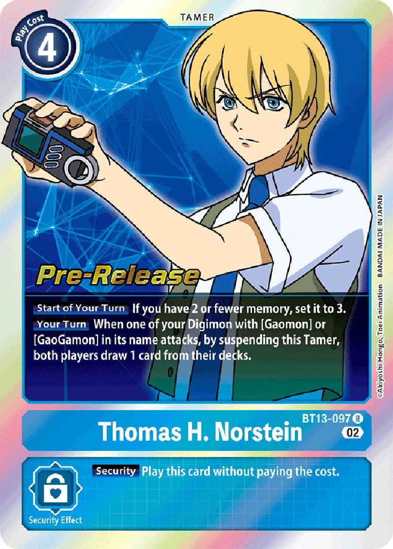 Thomas H. Norstein [BT13-097] [Versus Royal Knights Pre-Release Cards] Foil