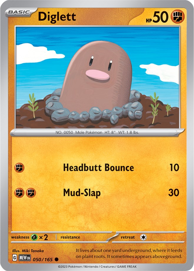 Diglett (50/165) [Scarlet & Violet:  151]