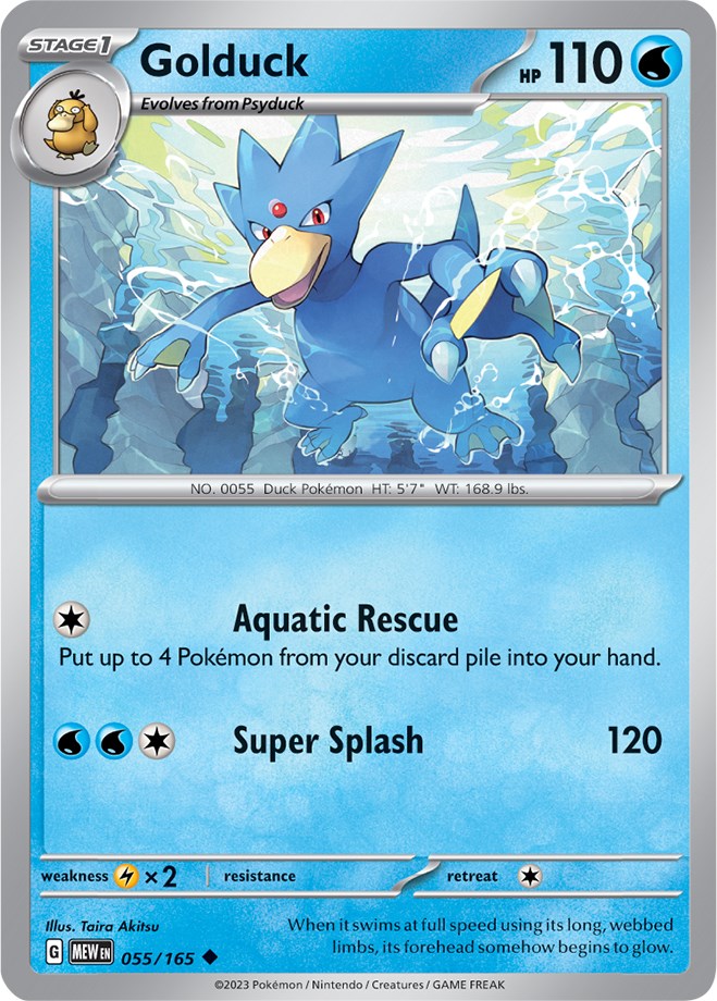 Golduck (55/165) [Scarlet & Violet:  151] Reverse Holofoil