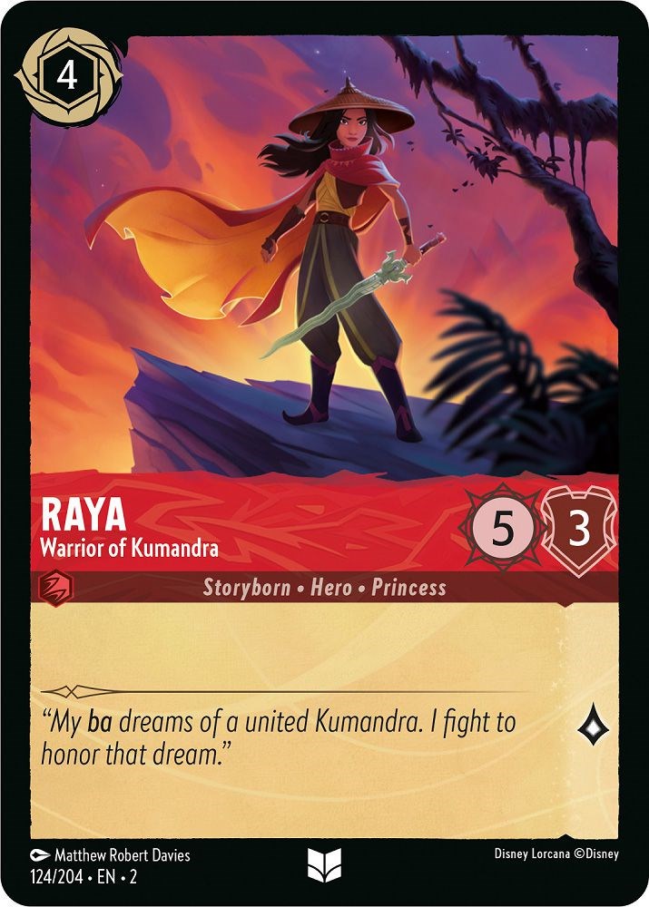 Raya - Warrior of Kumandra 124/204 (Rise of the Floodborn) Cold Foil