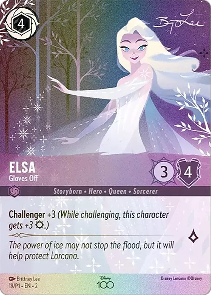 Elsa - Gloves Off (Alternate Art) 019 (Disney100 Promos)