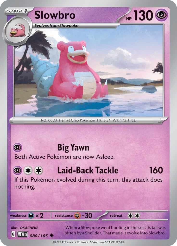 Slowbro (080/165) [Scarlet & Violet:  151] Reverse Holofoil