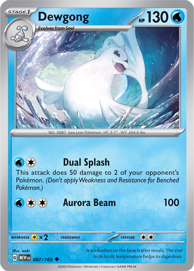 Dewgong (87/165) [Scarlet & Violet:  151]