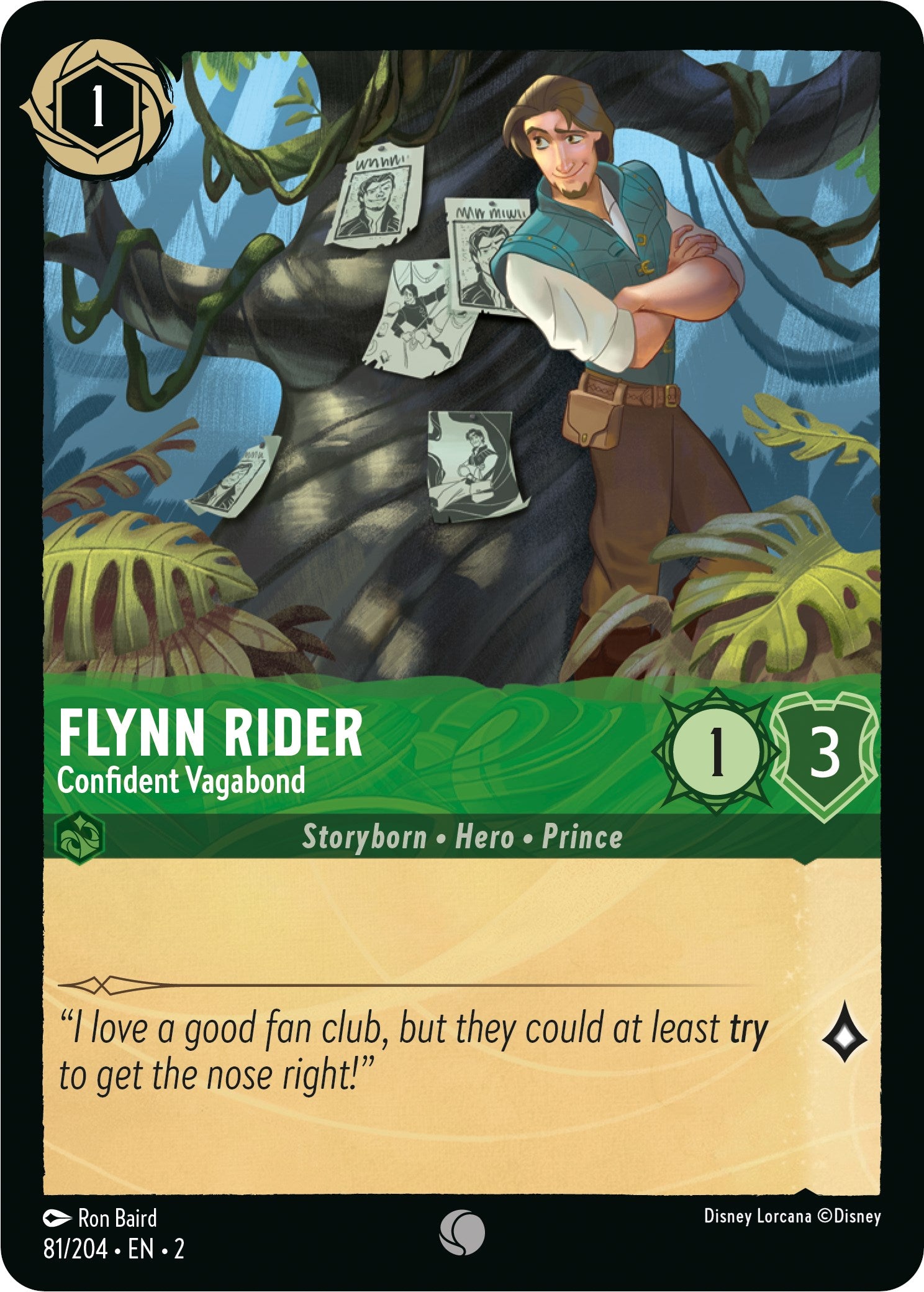 Flynn Rider - Confident Vagabond 81/204 (Rise of the Floodborn) Cold Foil