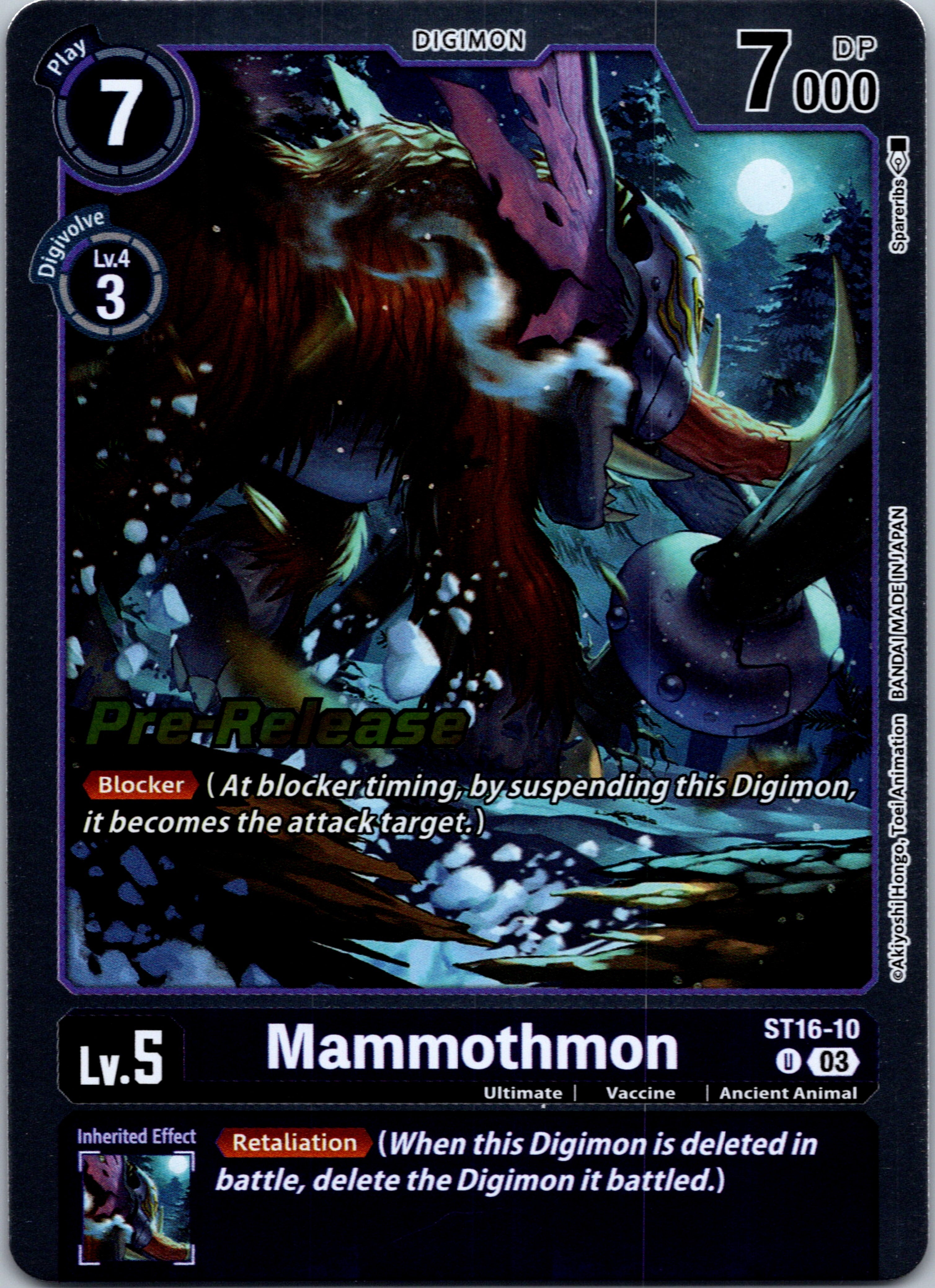 Mammothmon [ST16-10] [Starter Deck 16: Wolf of Friendship Pre-Release Cards] Foil