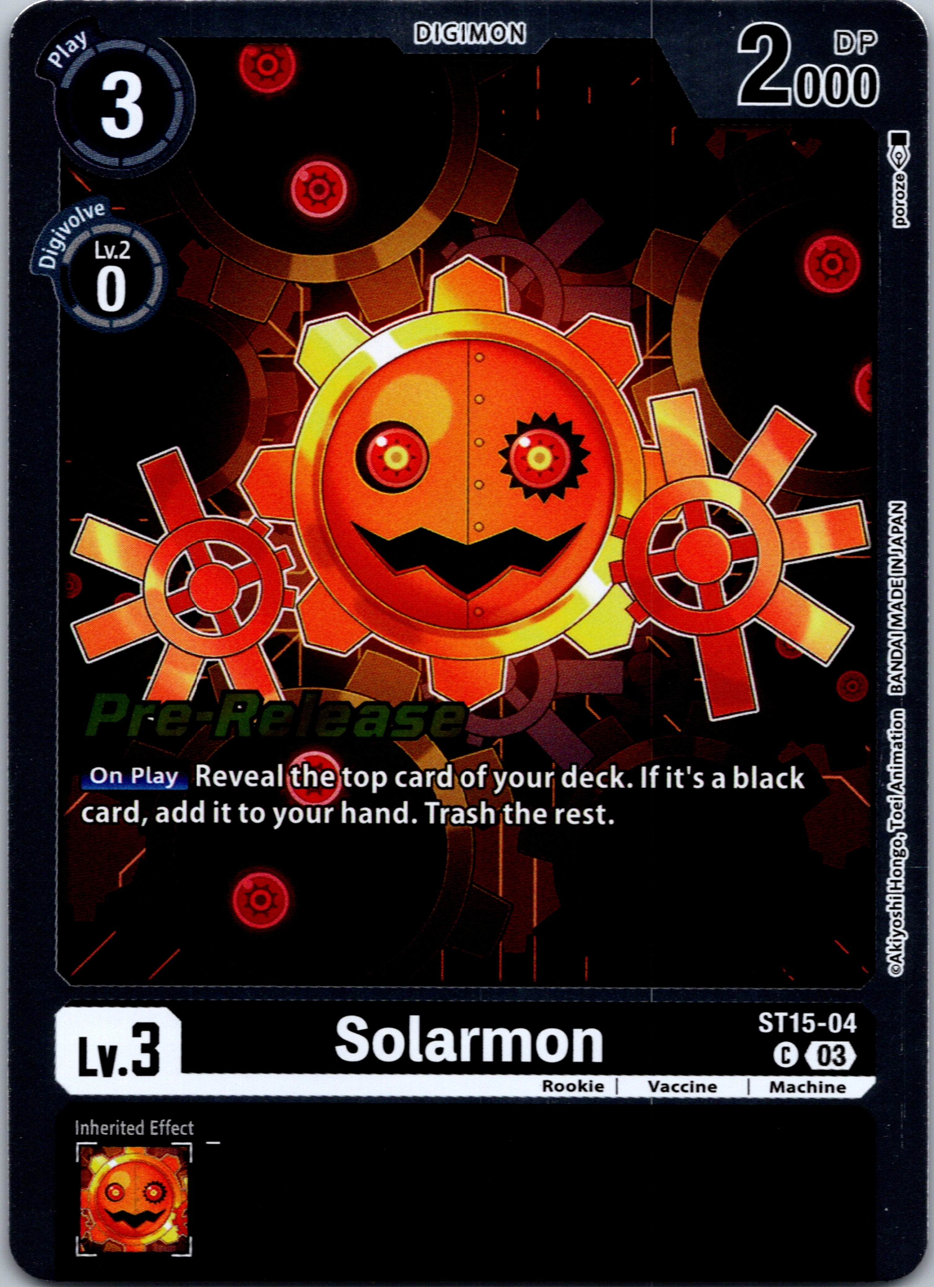 Solarmon [ST15-04] [Starter Deck 15: Dragon of Courage Pre-Release Cards] Foil