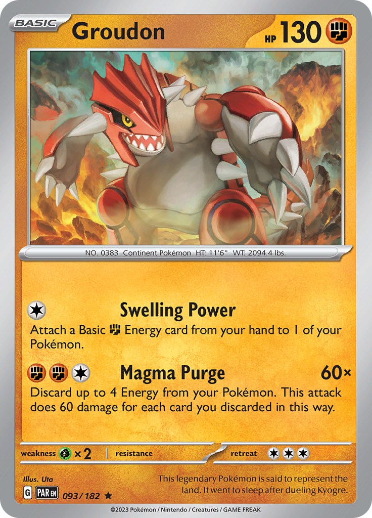 Groudon (093/182) - [Scarlet & Violet: Paradox Rift] Reverse Holofoil