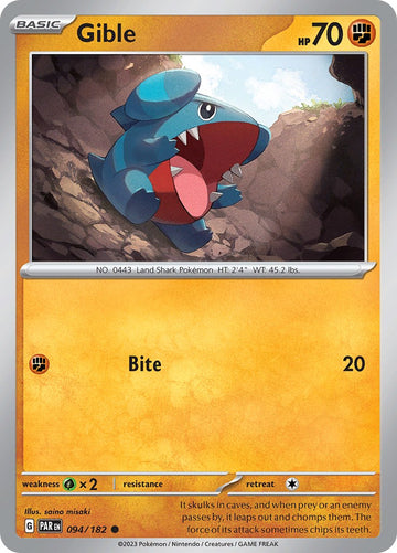 Gible (094/182) - [Scarlet & Violet: Paradox Rift] Reverse Holofoil