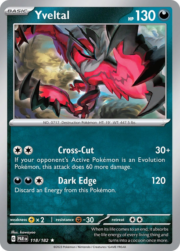 Yveltal (118/182) - [Scarlet & Violet: Paradox Rift] Holofoil