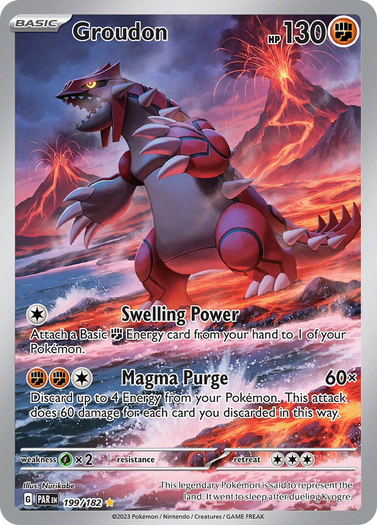 Groudon (199/182) - [Scarlet & Violet: Paradox Rift] Holofoil