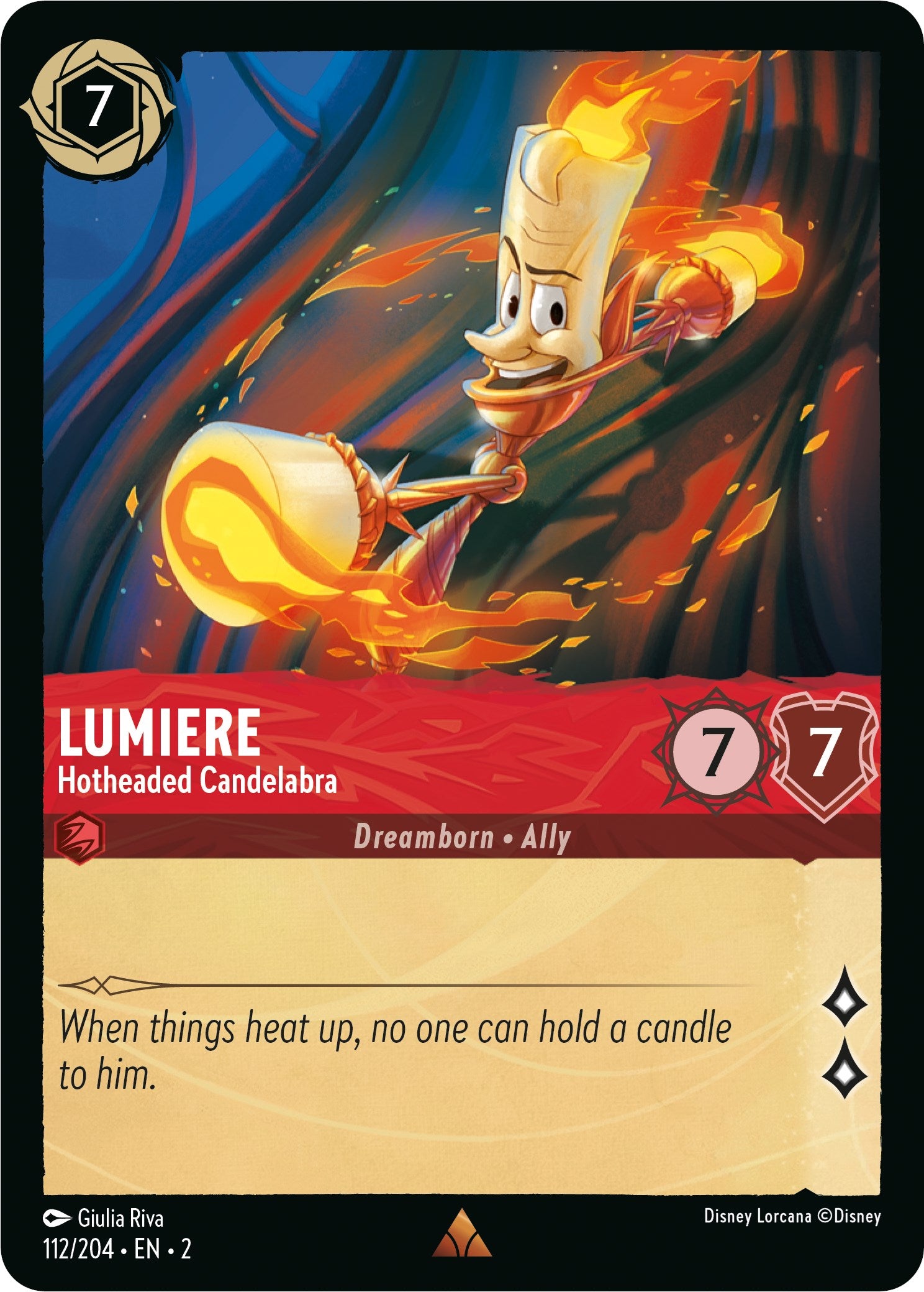 Lumiere - Hotheaded Candelabra 112/204 (Rise of the Floodborn) Cold Foil