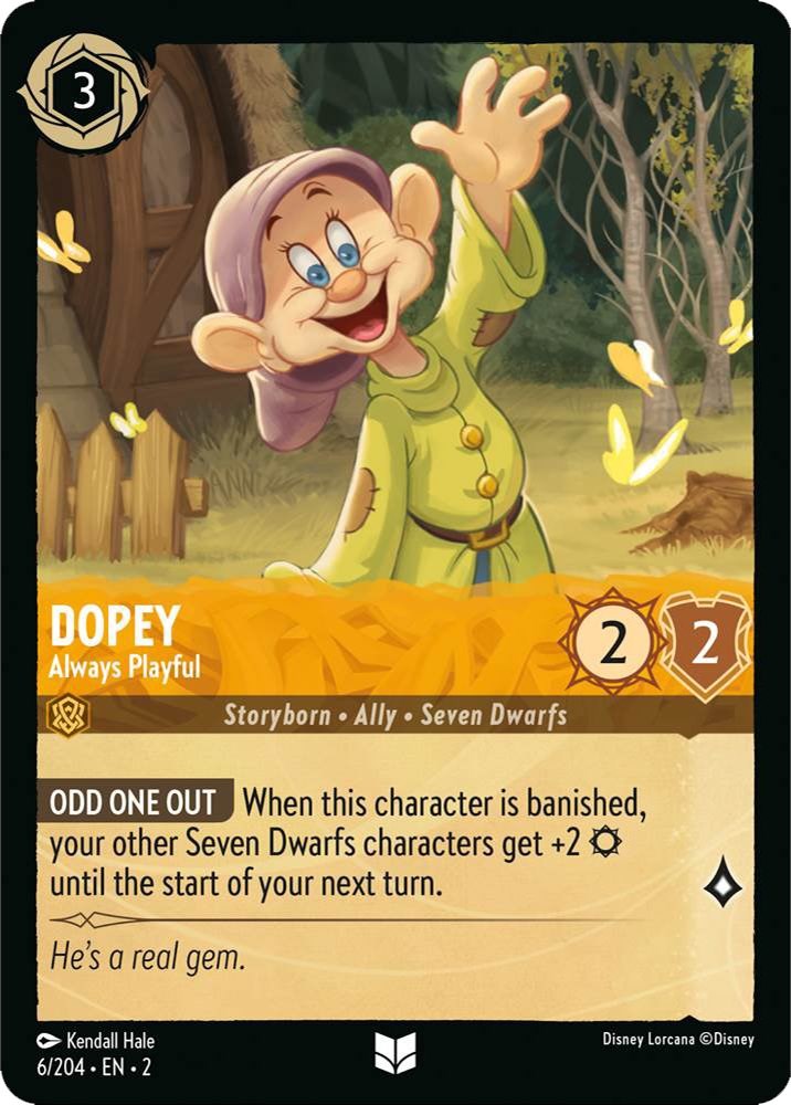 Dopey - Always Playful 6/204 (Rise of the Floodborn) Cold Foil