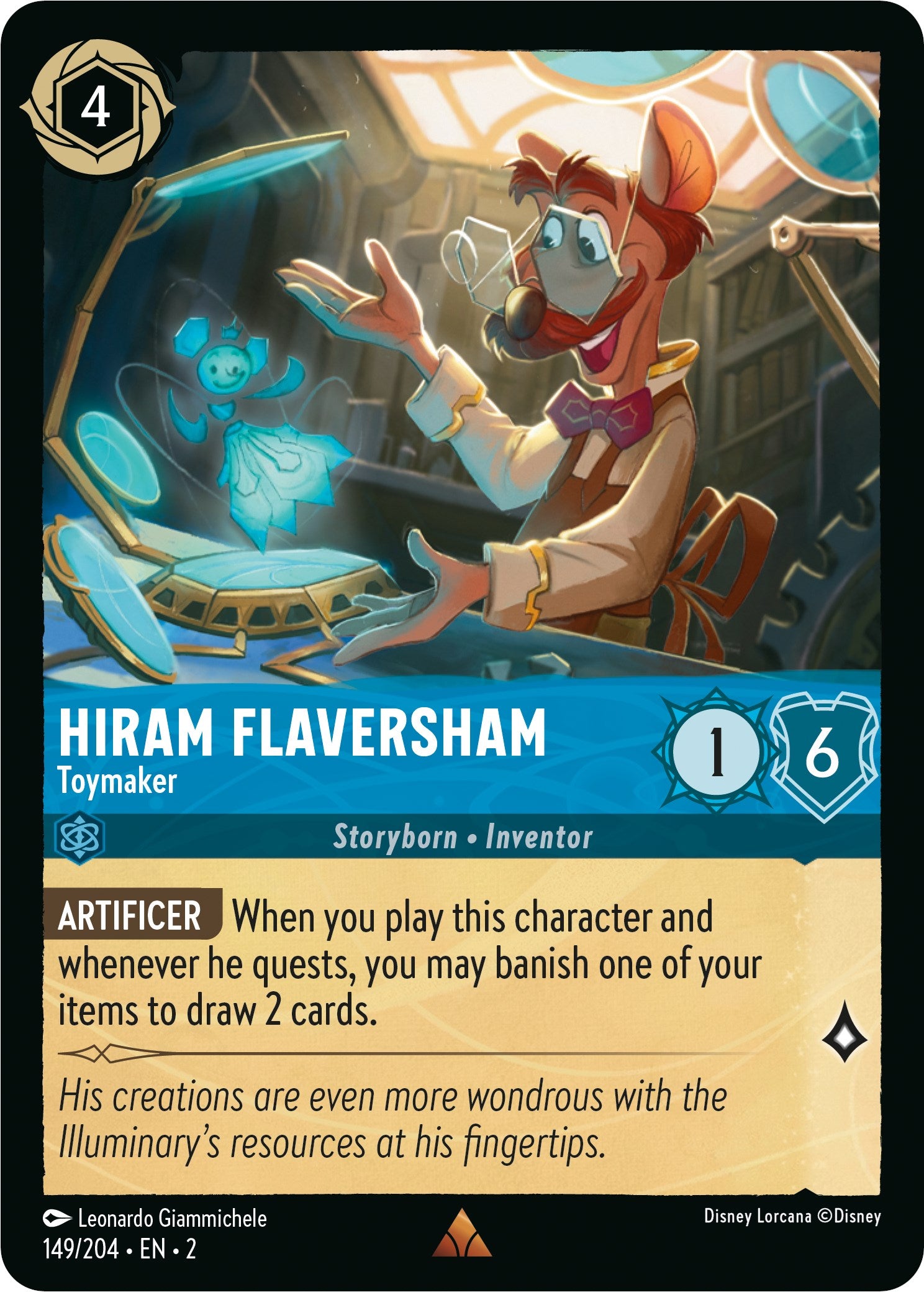 Hiram Flaversham - Toymaker 149/204 (Rise of the Floodborn) Cold Foil